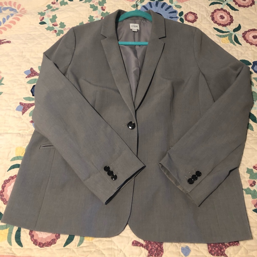 Jcrew gray cotton blazer - Picture 2 of 5